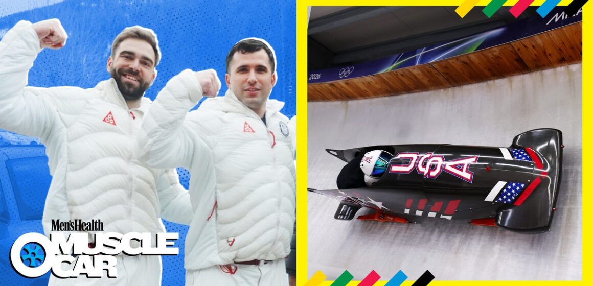 Олимпийская сборная по бобслею Фрэнк Дель Дука и Джош Уильямсон едут на MH Muscle Car