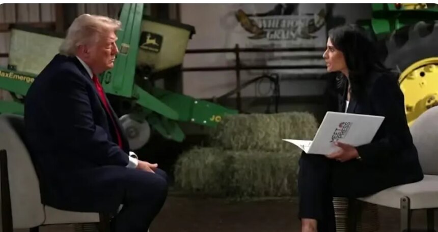 Трамп прервал интервью с ведущей программы «Meet The Press» Кристен Велкер